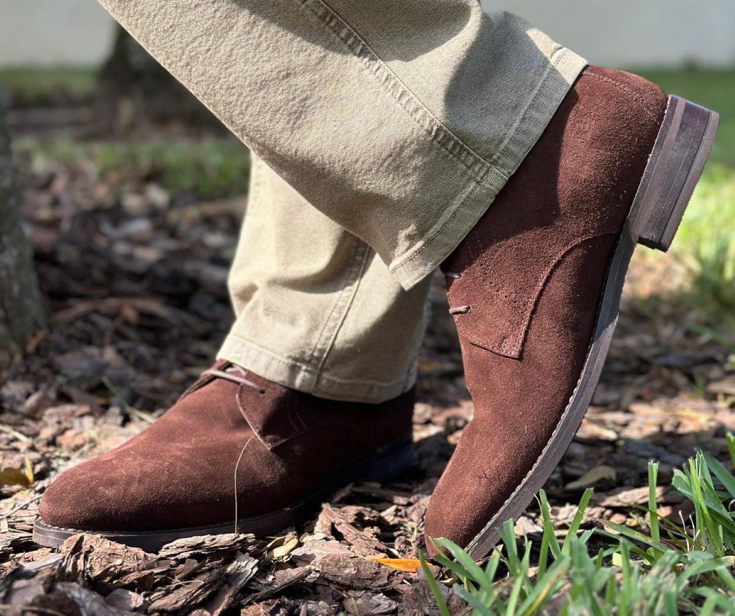 Man in Toscana suede boots